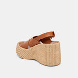 White Smoke Skylar Wedges Brown Leather Wedges