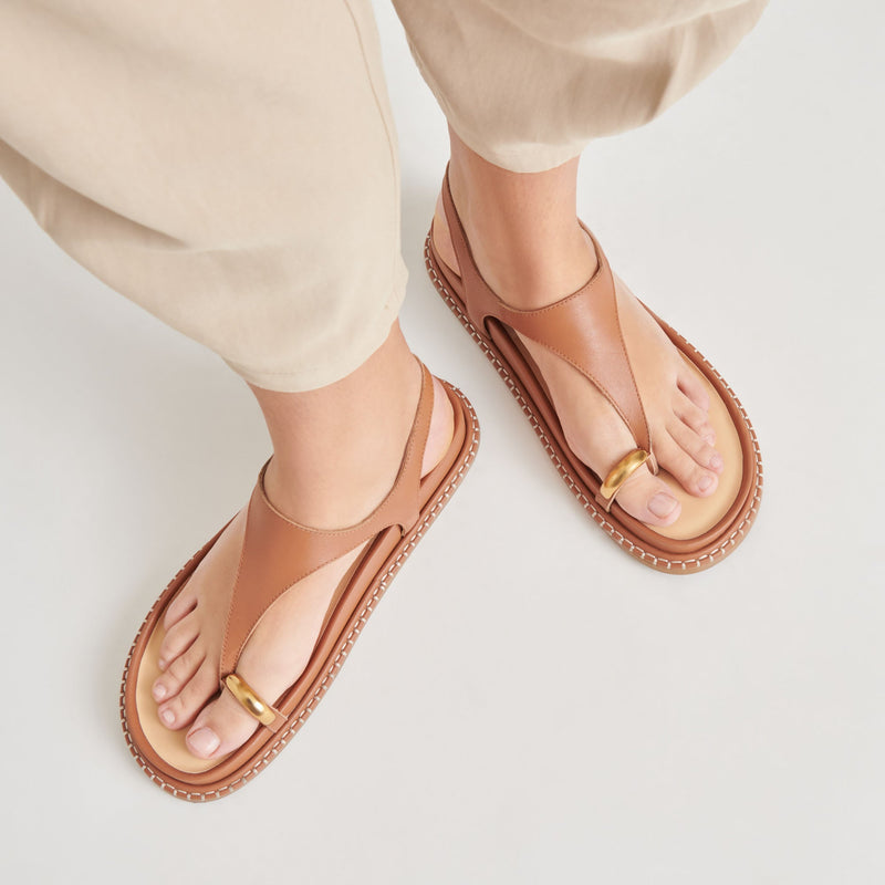 Light Gray Stefan Sandals | Saddle Leather Sandal