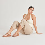 Light Gray Stefan Sandals | Saddle Leather Sandal