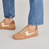 Light Gray Notice Sneaker | Brown Suede Sneaker
