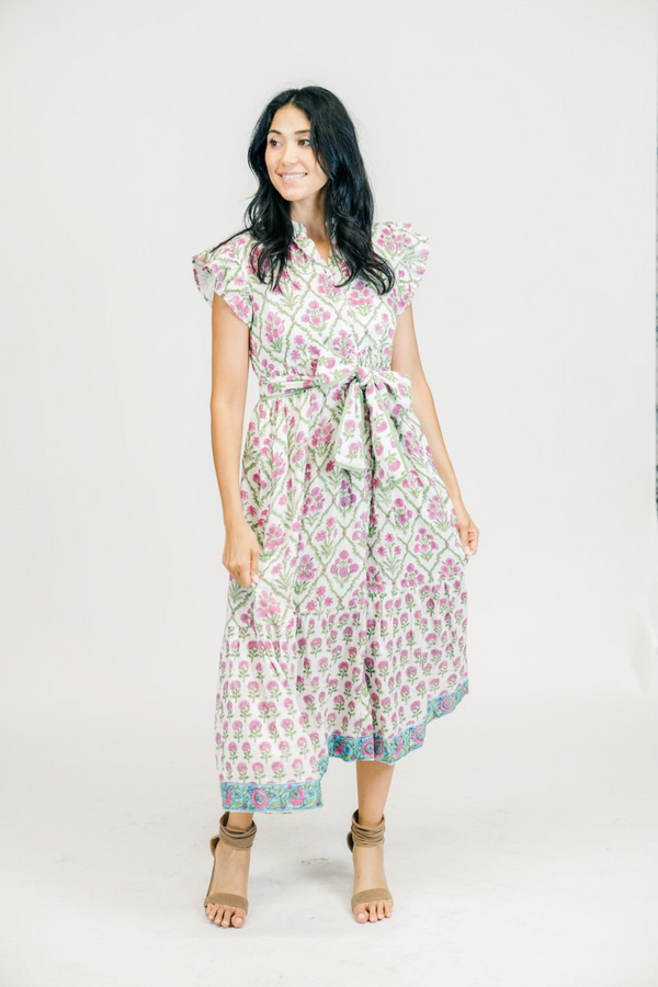 Antique White Ellie Dress | Azalea Midi Dress