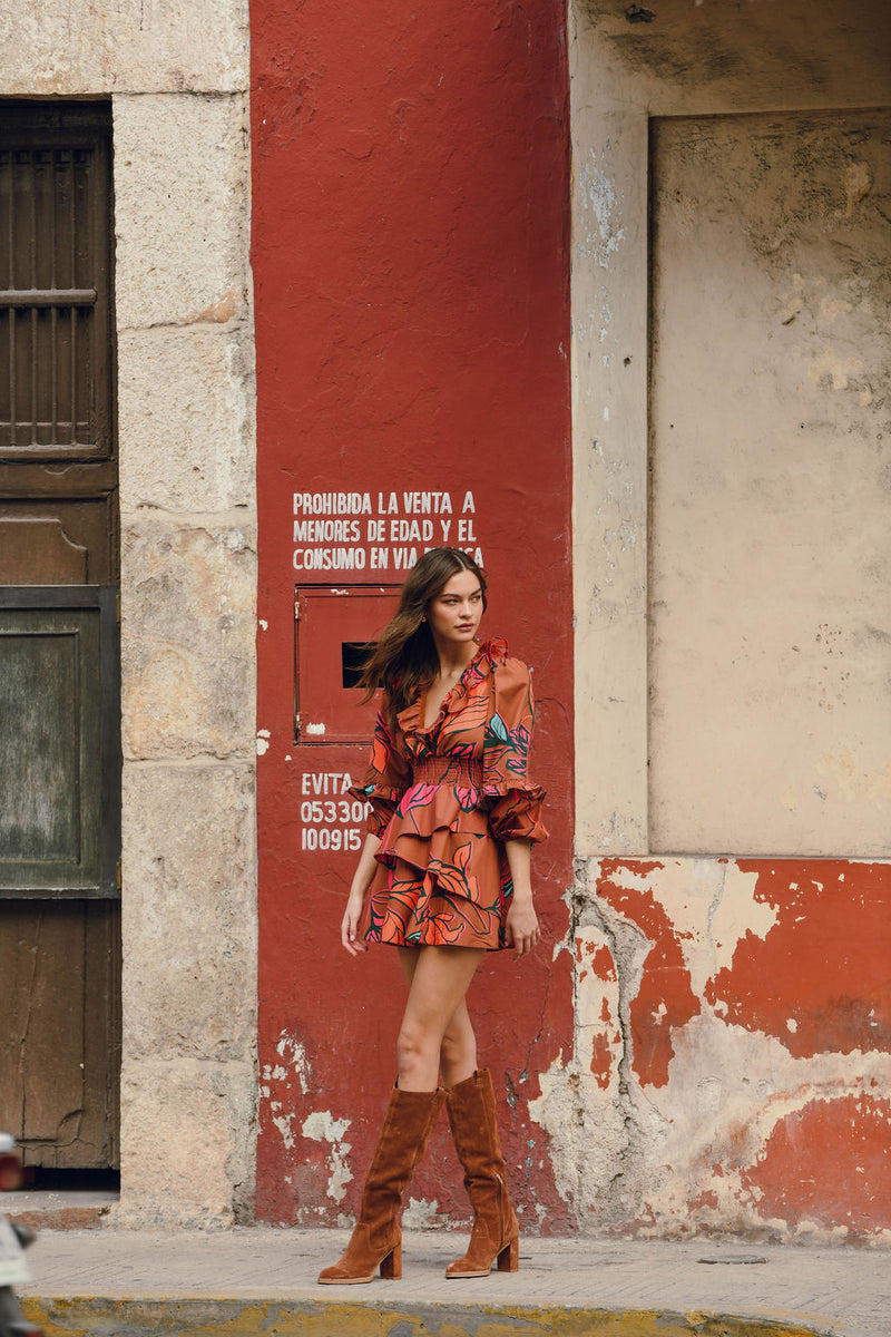 Rosy Brown Breonna Mini Dress Mini Dress