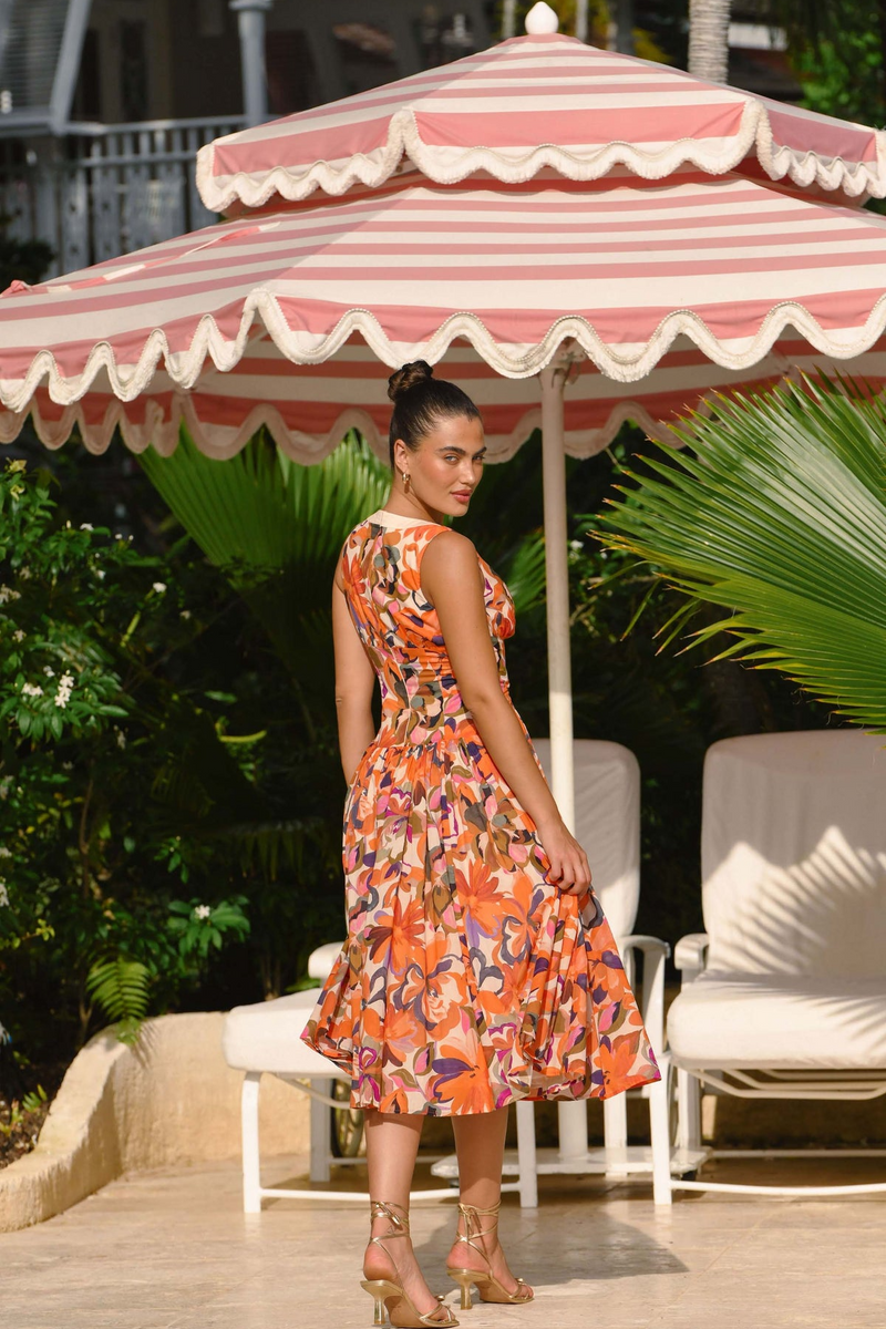 Tan Indy Dress Midi Dress
