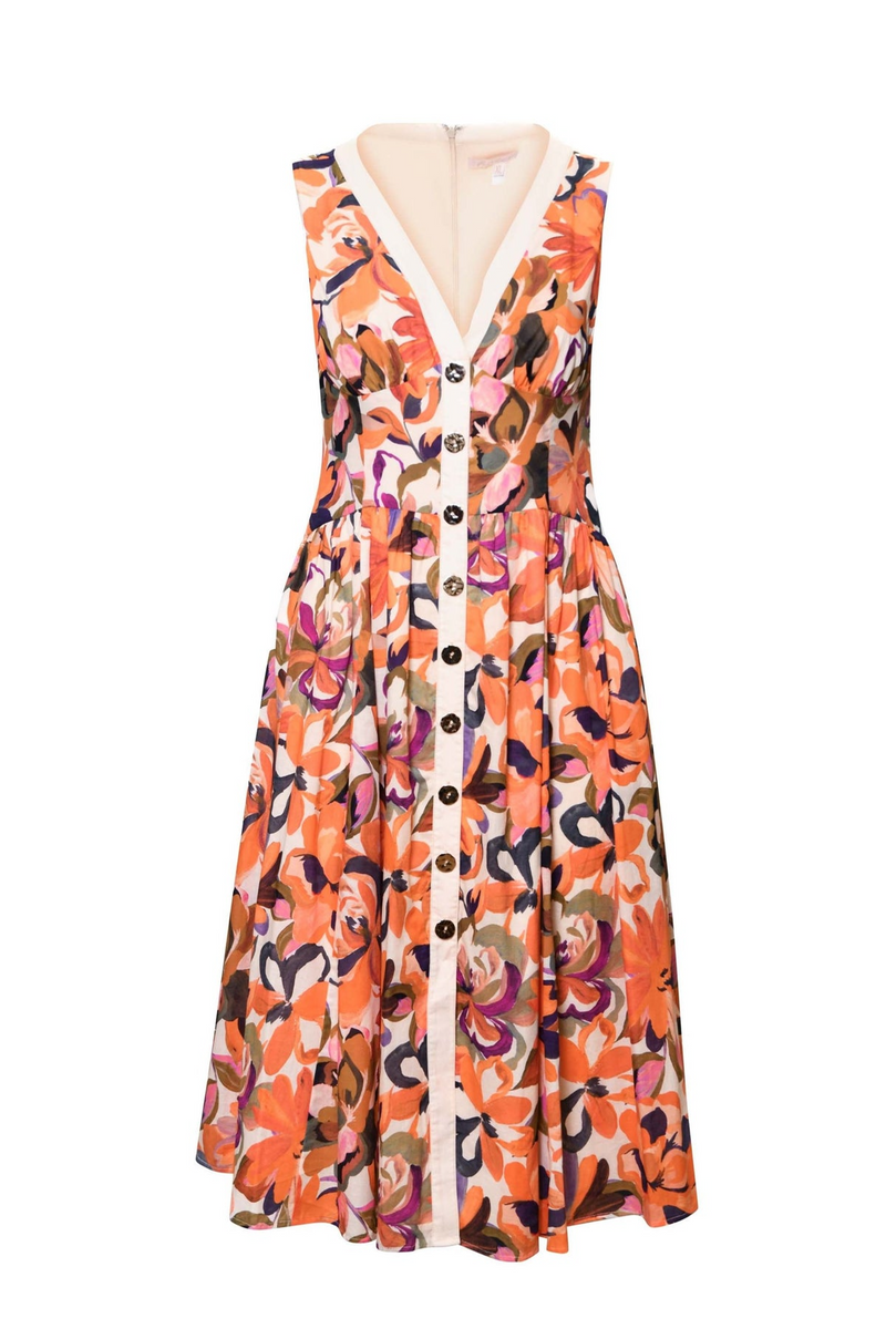 Dark Salmon Indy Dress Midi Dress
