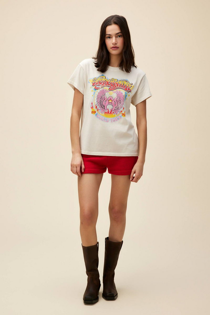 Light Gray Aerosmith World Tour Tee Graphic Tee