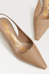 Bianka Slingback Pump | Buff Tan Raffia