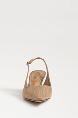 Bianka Slingback Pump | Buff Tan Raffia