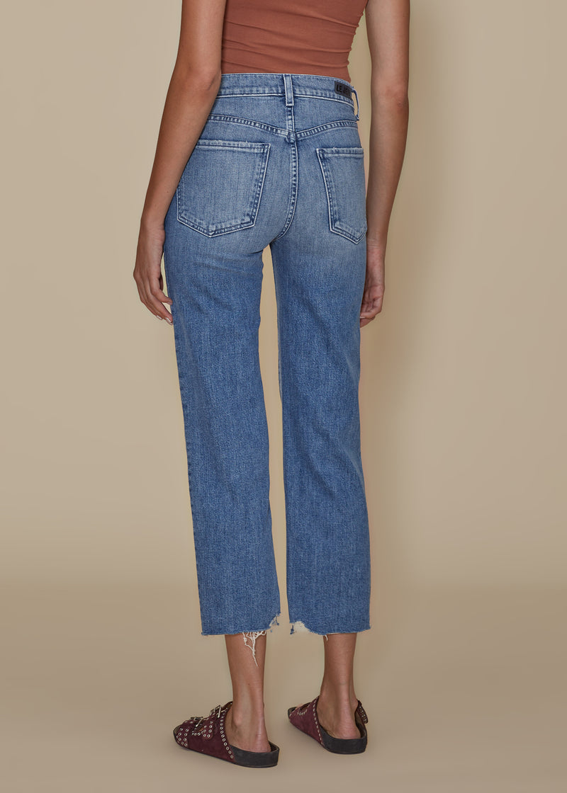 Rosy Brown Sabine Straight Crop - Rolling Hills Jeans