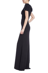 Dark Slate Gray Dana | Funnel Neck Gown Formal Dress