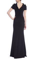 Dark Slate Gray Dana | Funnel Neck Gown Formal Dress