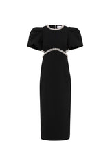 Black Eva | Bodice Midi Formal Dress