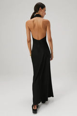 Light Gray Evianna Satin Gown Formal Dress