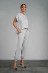 Dark Gray Tee Shirt Jumpsuit Jumpsuit