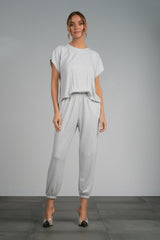 Dark Gray Tee Shirt Jumpsuit Jumpsuit