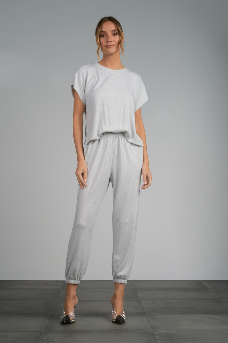 Dark Gray Tee Shirt Jumpsuit Jumpsuit