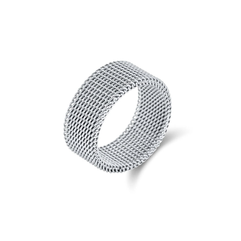 Light Gray Etta Mesh Ring Ring
