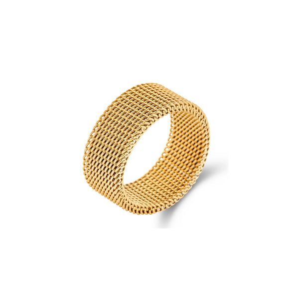 Light Goldenrod Etta Mesh Ring Ring