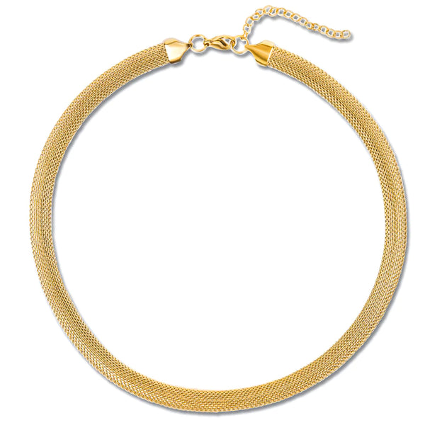 Tan Della Mesh Chain Necklace Necklace