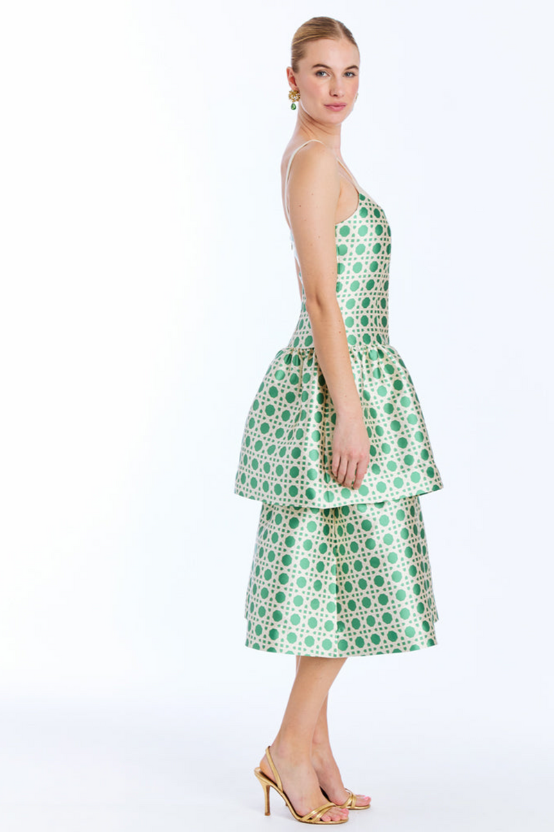 Ellison Convertible Gown in Solihiya Green/Ivory 4 Ellison Convertible Gown in Solihiya Green/Ivory 4