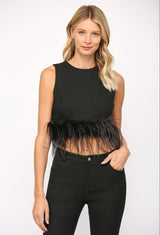 Misty Rose Girl's Night Out Crop Top Top