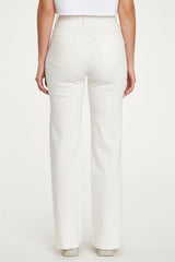 Beige Far Out High Rise Wide Leg Jeans