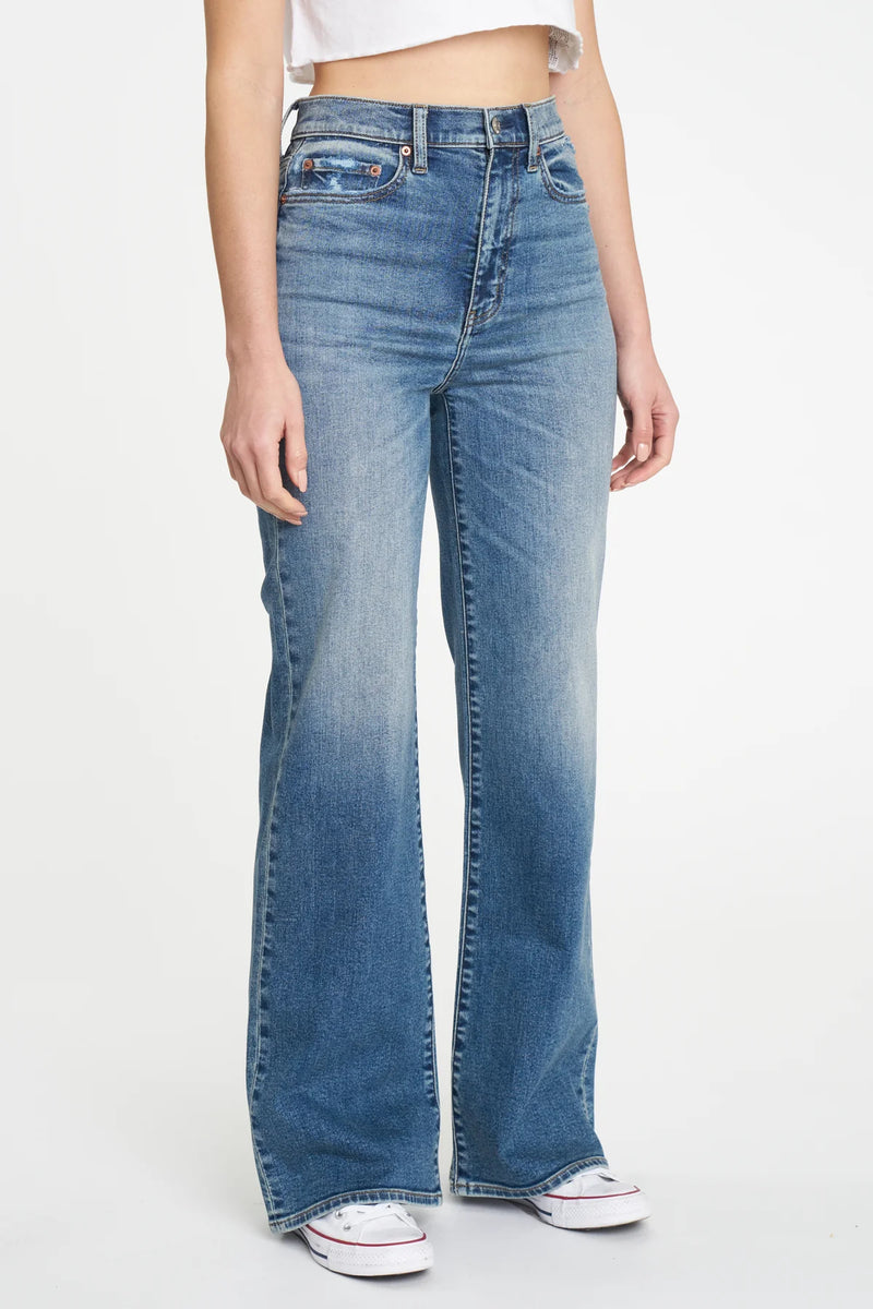 Dark Slate Blue Far Out High Rise Wide Leg Jeans