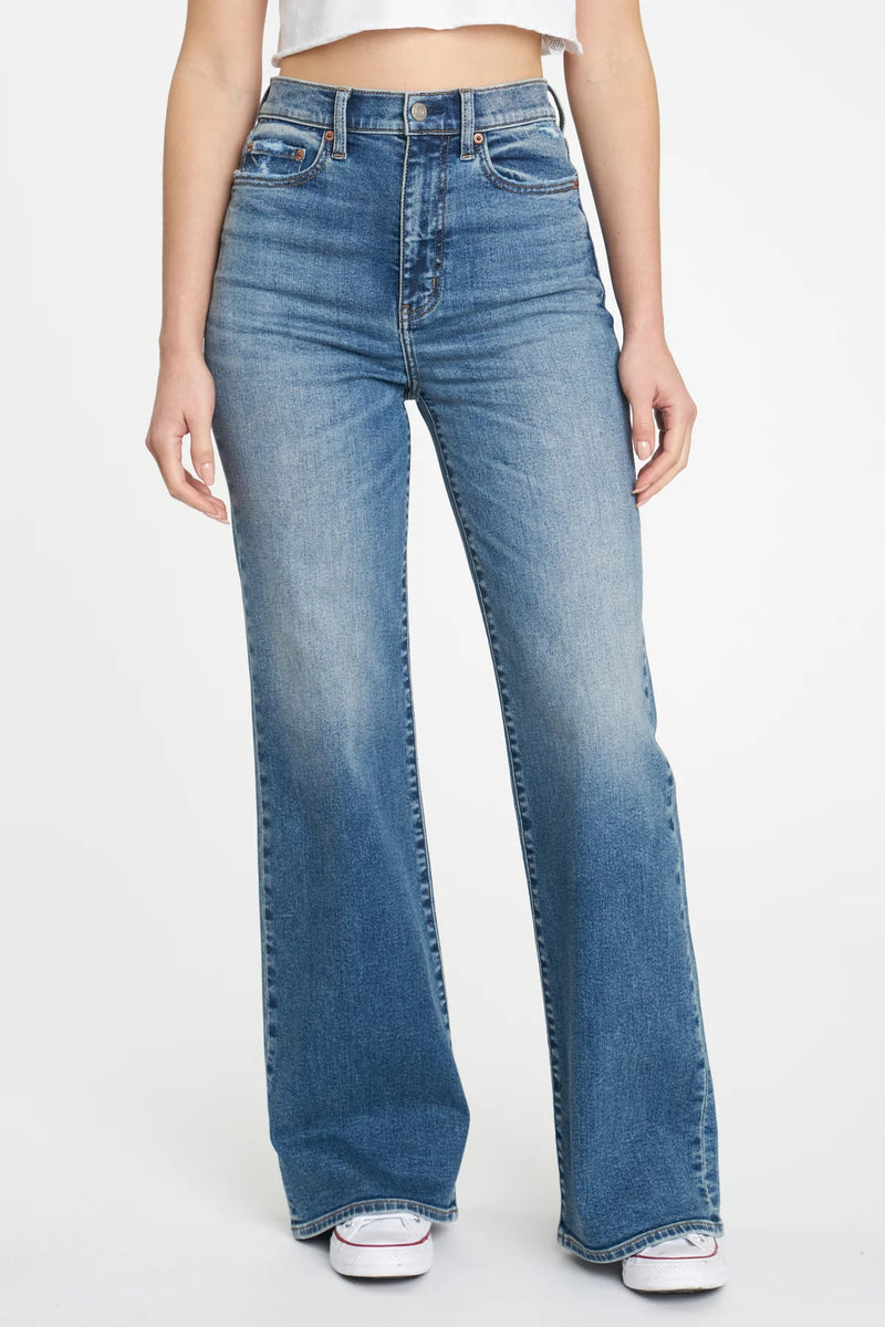 Dark Slate Blue Far Out High Rise Wide Leg Jeans