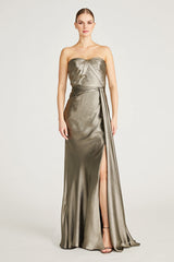 Light Gray Farren | Satin Gown Formal Dress