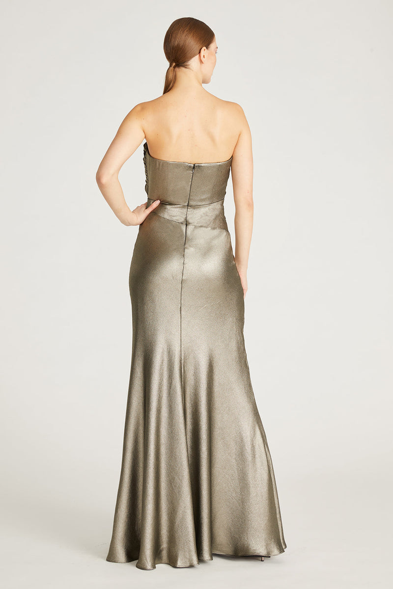 Light Gray Farren | Satin Gown Formal Dress