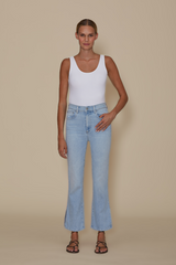 Rosy Brown Stella Crop Flare - Ice Breaker Jeans