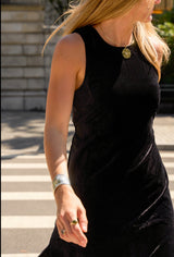 Tan Isabella Velvet Maxi Maxi Dress