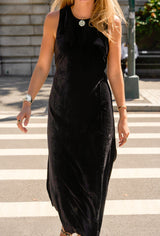 Wheat Isabella Velvet Maxi Maxi Dress