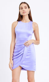 Lavender Mona Satin Mini Dress Mini Dress