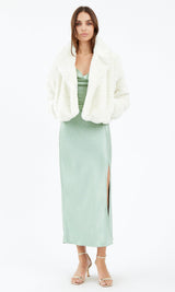 White Smoke Hayek Slit Maxi Skirt Maxi Skirt