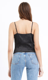 Light Gray Ettie Cowl Neck Cropped Cami Tank