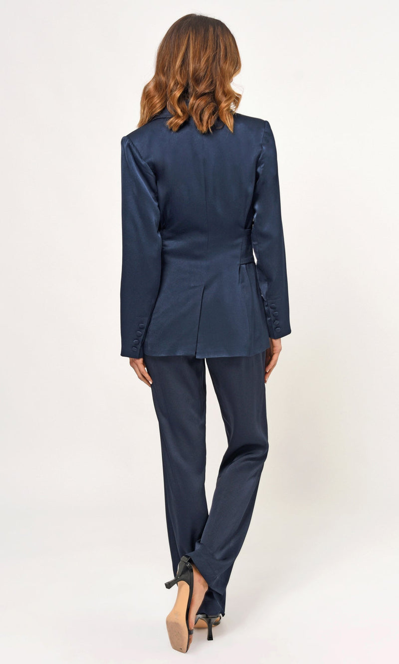 Dark Slate Gray Katherine Tie Waist Blazer Blazer