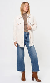 Lavender Gracey Cozy Oversized Shacket Jacket