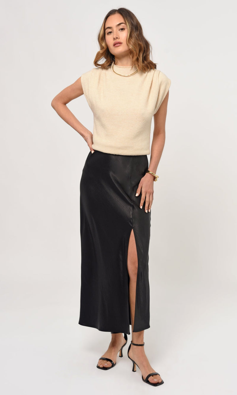 Light Gray Hayek Slit Maxi Skirt Maxi Skirt