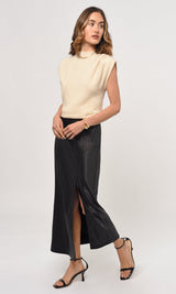 Light Gray Hayek Slit Maxi Skirt Maxi Skirt