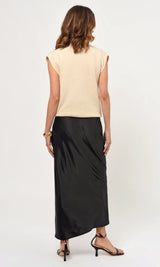Antique White Hayek Slit Maxi Skirt Maxi Skirt