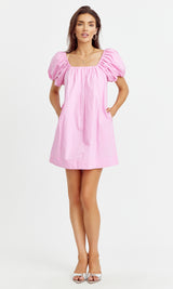 Misty Rose Hope Poplin Dress Mini Dress