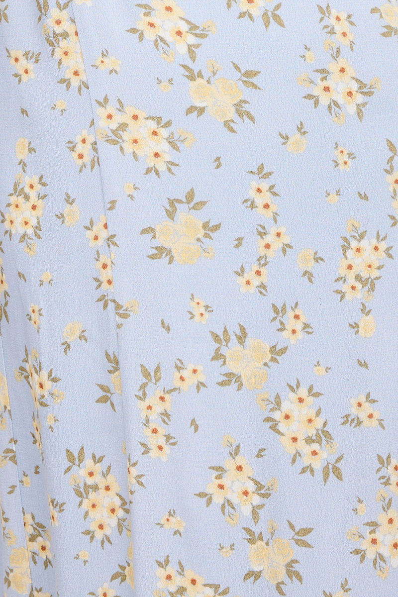 Light Gray Lysandra Floral Midi Dress in Midi Dress