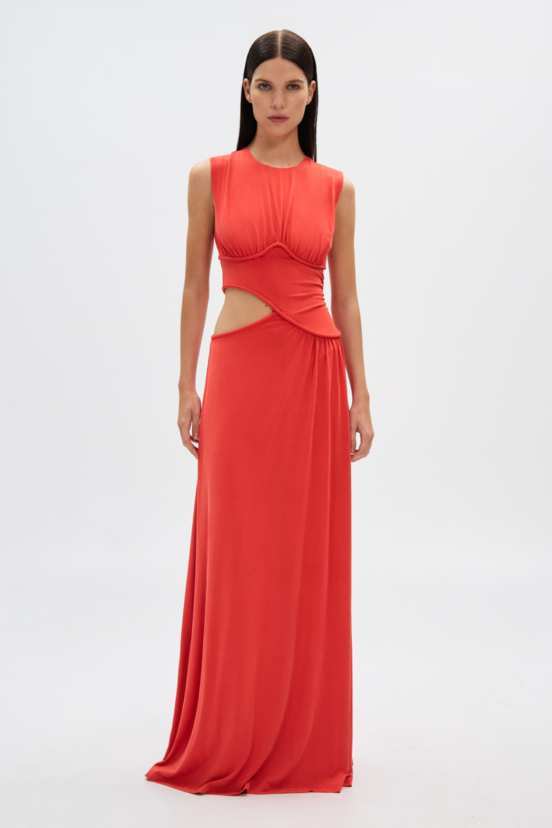 MISHA - Women's Red Maxi dresses - The Sierra Jersey Gown - Size M at The Iconic MISHA - Women's Red Maxi dresses - The Sierra Jersey Gown - Size M at The Iconic