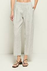 Grayson Pant in Linen Stripe