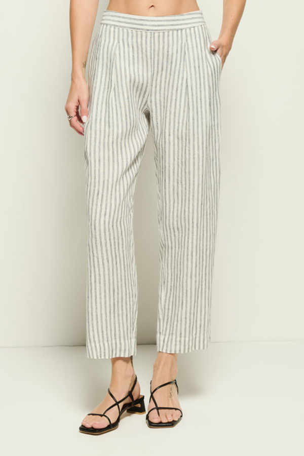 Grayson Pant in Linen Stripe