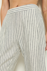 Grayson Pant in Linen Stripe