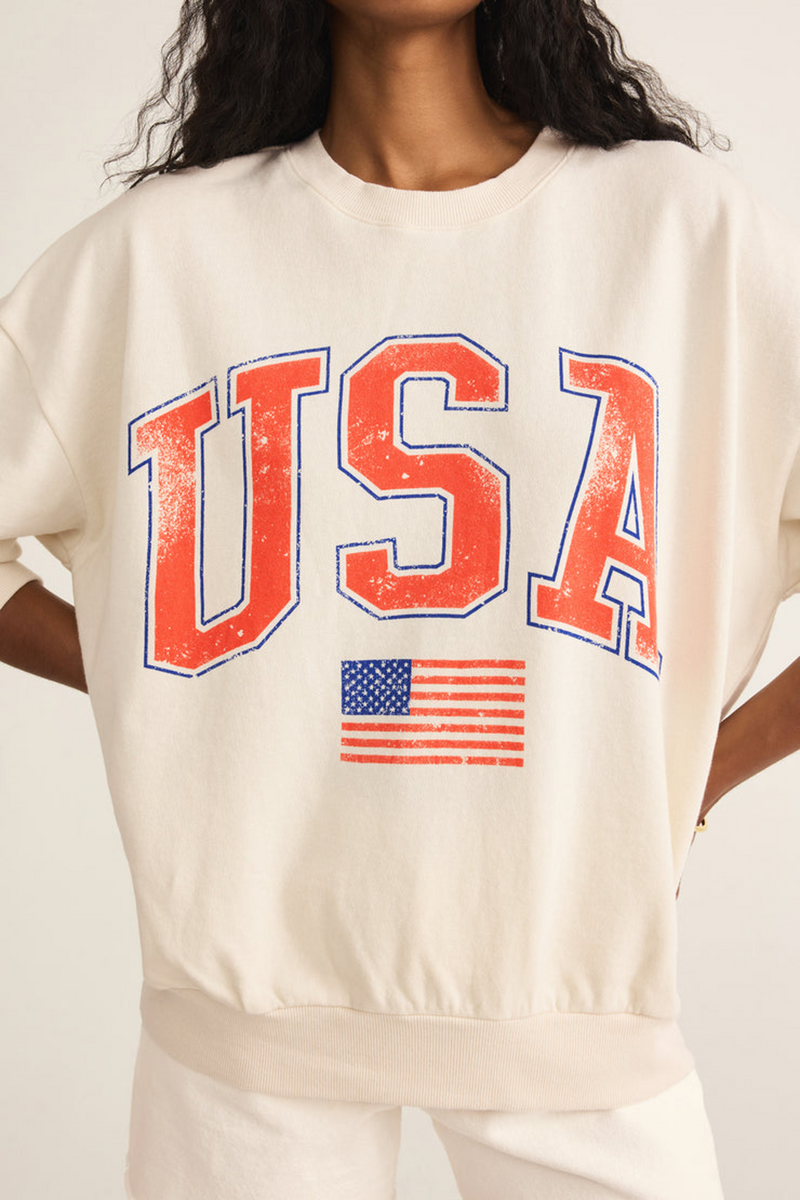 Light Gray Flag Sunday Sweatshirt Sweatshirt