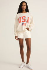 Antique White Flag Sunday Sweatshirt Sweatshirt