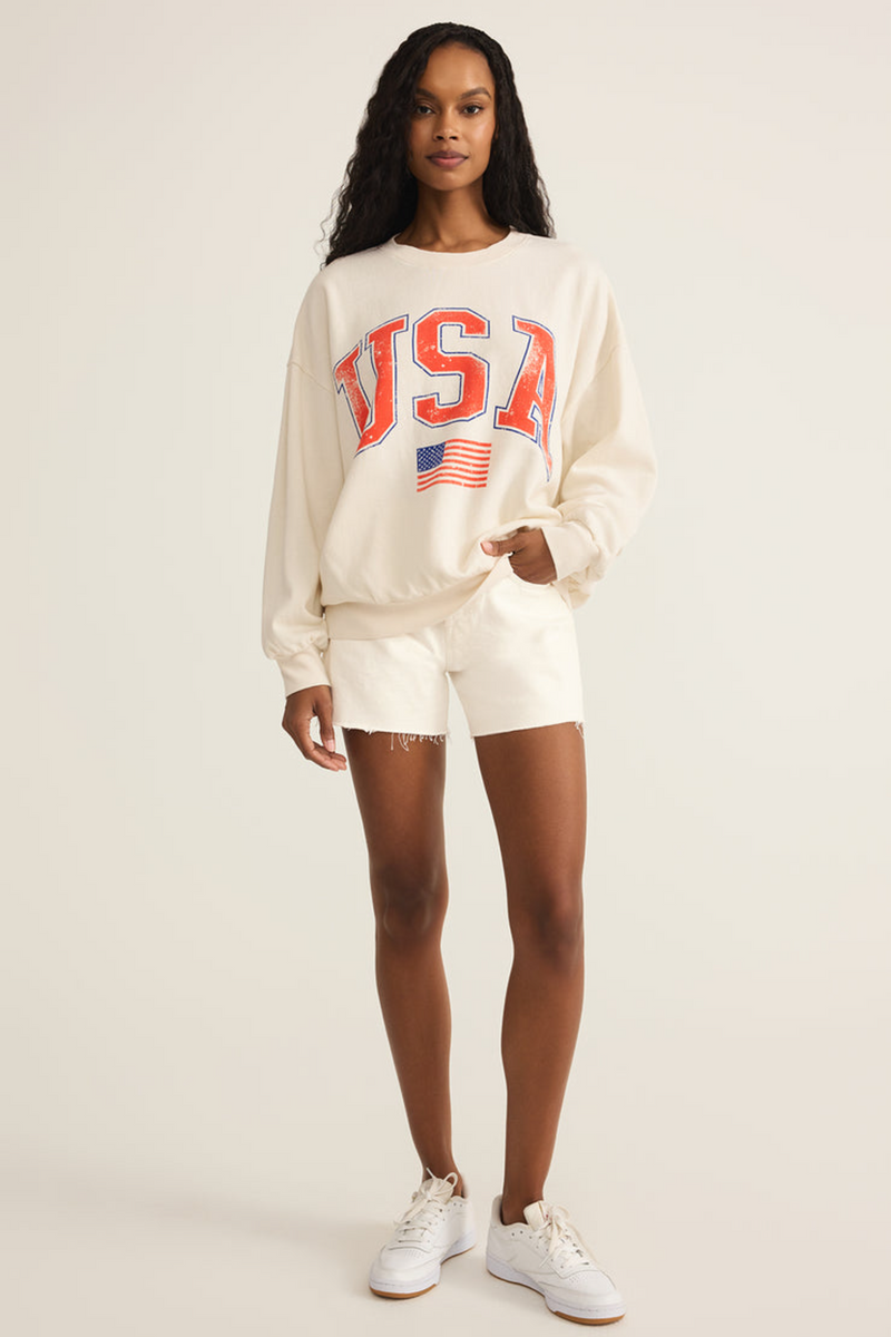 Antique White Flag Sunday Sweatshirt Sweatshirt