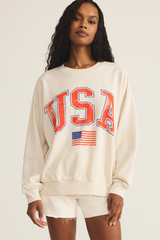 Light Gray Flag Sunday Sweatshirt Sweatshirt